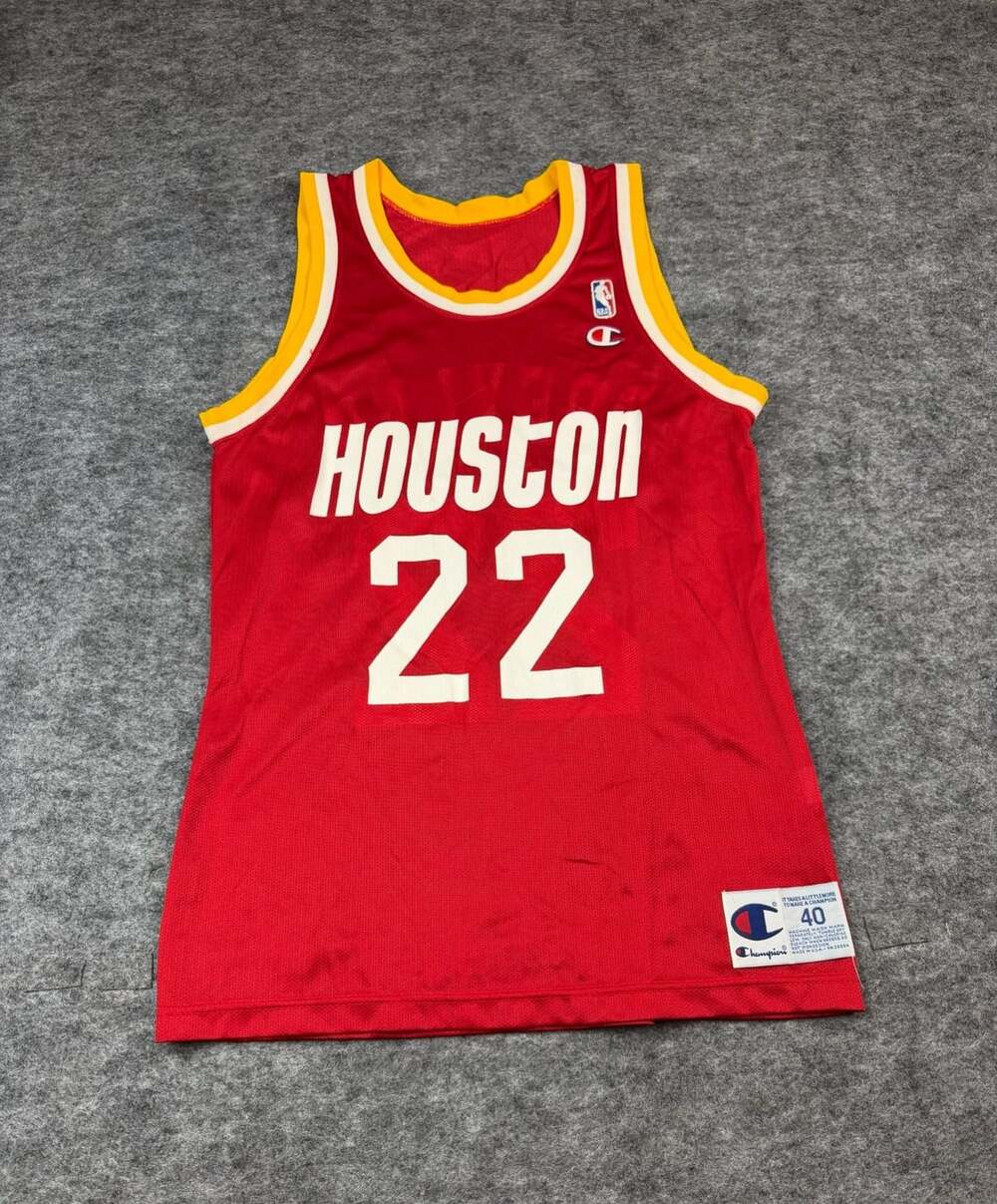 Champion Houston Rockets Clyde Drexler Jersey Size 40 Vintage